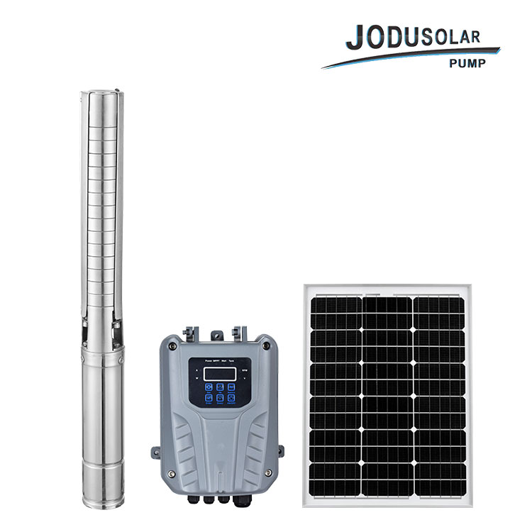 4 tuuman 1HP-3HP DC HARJATON AURINKOPUMPPU MUOVISELLA SIIPIPYÖRÄLLÄ